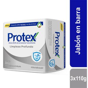 Jabon Antibacterial Protex Limpieza Profunda 110g x3und