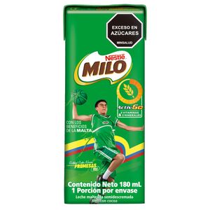 Leche Malteada MILO en cajita x 180mL