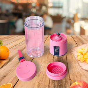 Licuadora Portatil ZEBBRIS mini 380ML Rosada
