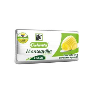 Mantequilla Colanta con Sal Barra 125 G