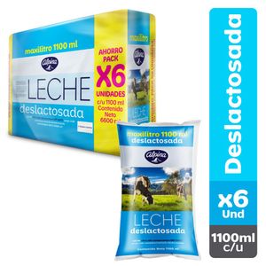 Leche Alpina Uht Deslactosada 1,1 Lt X6 Unds