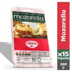Queso Alpina Mozzarella 240 G X15 Tajadas