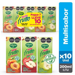 Jugo Frutto Néctar Surtido 200 Ml 10X7 Unds Oferta