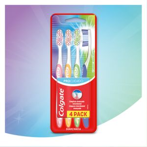 Cepillo de Dientes Suave Colgate Pro Cuidado X4 Unds