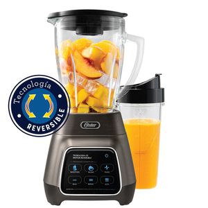 Licuadora Oster 1,5 Lt Vaso Vidrio Motor Reversible 3 Velocidades Touch Screen + Vaso Vidrio Negro