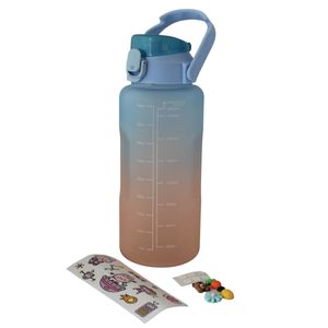 Termo Botella Para Bebidas Frias o Calientes De Colores Con sticker 2 Litros