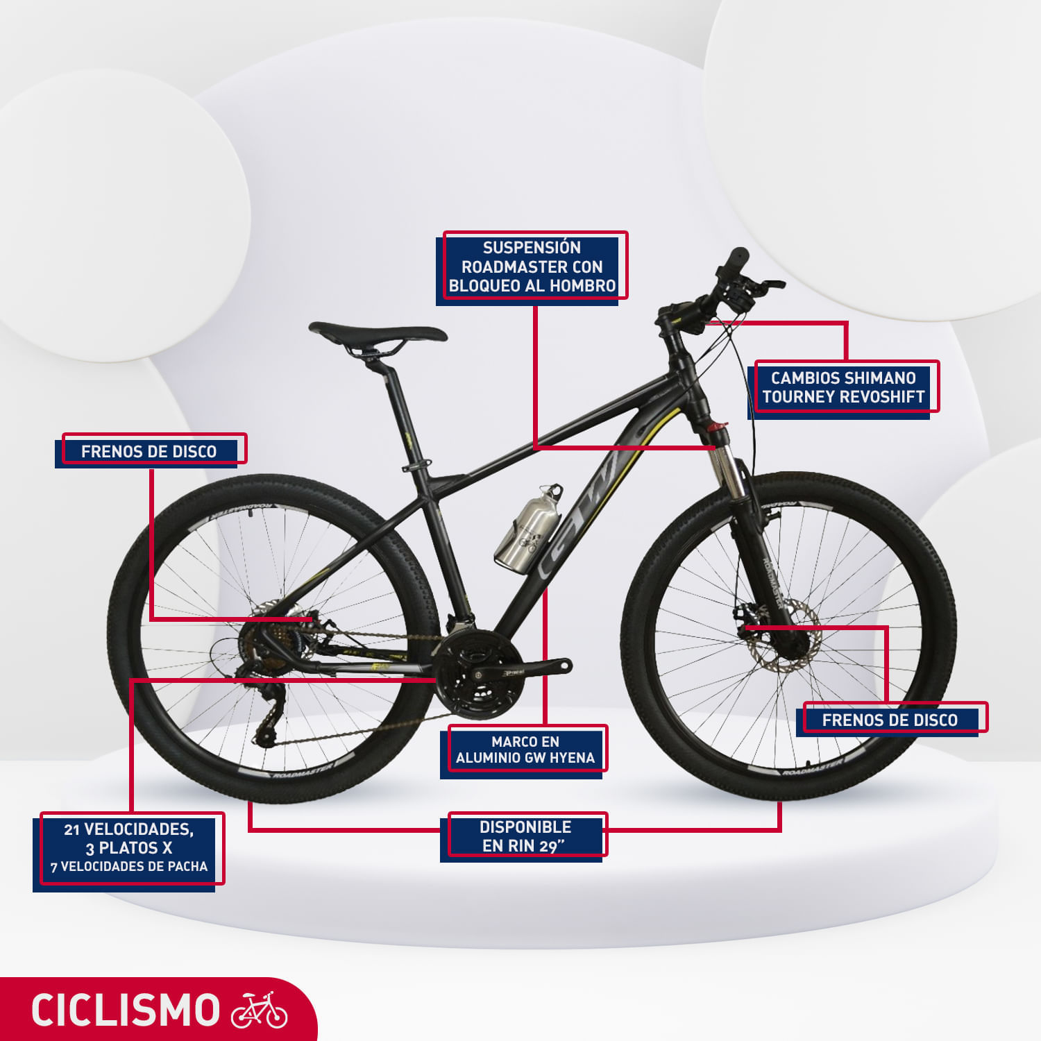 Aprovecha: Bicicleta Gw Hyena 29 Aluminio 21 Velocidades Olímpica