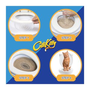 Entrenador de Inodoro para Gatos Facil y Eficiente