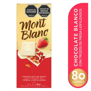 Chocolate Montblanc Fresa 80 G