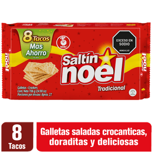 Galleta Saltín Noel Rojo Taco 706 G X8 Unds