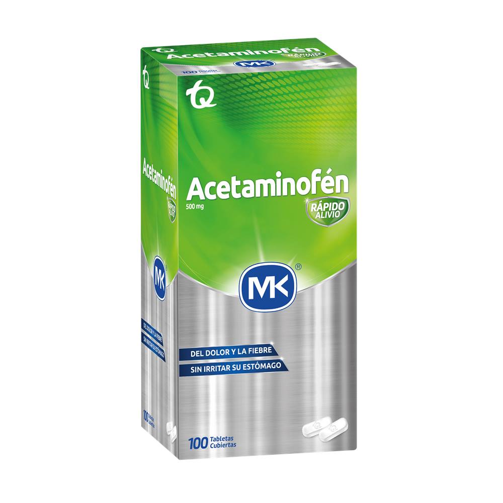 ACETAMINOFEN MK 500 MG BLISTER X 10 TABLETAS