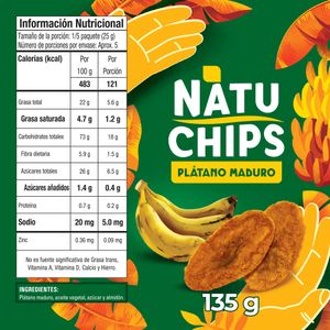 Pasaboca Natuchips Plátano Maduro 135 G