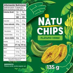 Pasaboca Natuchips Plátano Verde 135 G