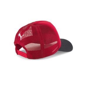 Gorra Puma Ferrari Sptwe Race Trucker Hombre Color Vinotinto Negro Amarillo