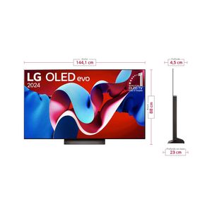 Televisor LG 65 Pulgadas OLED Evo UHD 4K Smart TV Webos 24 OLED65C4Psa