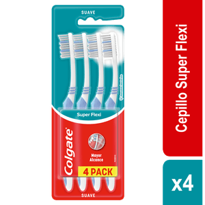 Cepillo de Dientes Colgate Super Flexi Suave X4 Unds