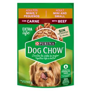 Alimento Perro Dog Chow Húmedo Adultos Razas Pequeñas Carne 100 G