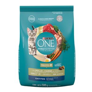 One Gatitos Pollo y Carne X 500 G