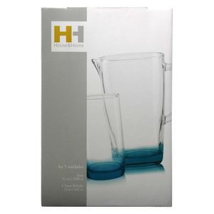 Set Jarra + 4 Vaso House & Home Genova
