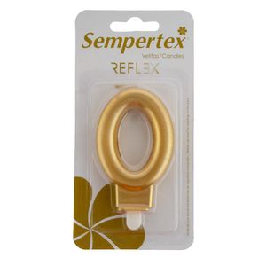 Vela Sempertex Numérica Color Dorado #0