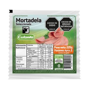 Mortadela Colanta seleccionada 225 G 15 Unds