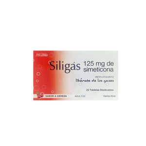 SILIGAS 125MG CEREZA CAJA X 20 TABLETA MASTICABLE