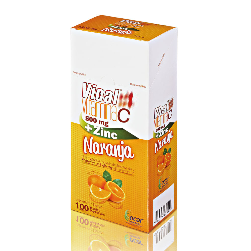 VICAL +ZINC NARANJA SOBRE X 10 TABLETAS