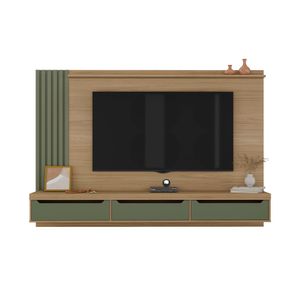 Mueble para TV 75" en MPD 200cm incluye soporte Roble con menta