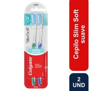Cepillo de Dientes Colgate Slim Soft Suave X2 Unds