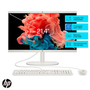 Computador All in One Hp 21,5 Pulgadas Intel Celeron 256 GB SSD 8 GB RAM 22-Dg0005La