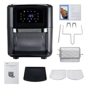 Horno Freidora 12 Lts Swisshome Power Oven 10 En 1 Digital Color Negro