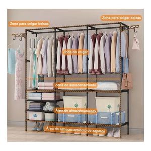 Closet Organizador 3 Espacios Zapatero Perchero Multifuncion