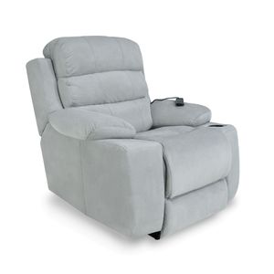 Silla Reclinable Estatica Masaje Elite Living 100 x 95  x 90 Houston Tela Plata
