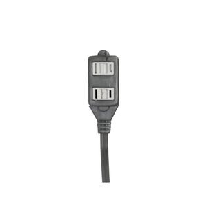 Extensión Eléctrica Ferrenovo Plateada 1.2 Mts y 3 Salidas Polarizadas