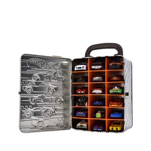 Organizador Metálico para 18 Carros Hot Wheels Gris