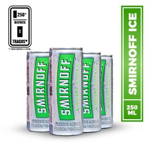 Vodka Smirnoff Green Apple Lata 1 Lt