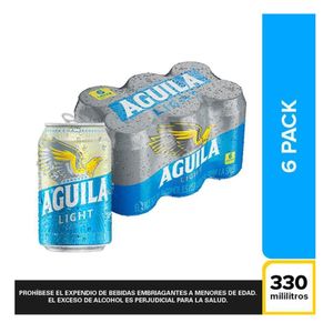 Cerveza Águila Light Lata 330 Ml X6 Unds