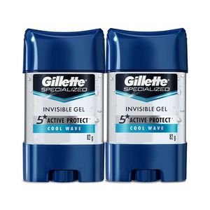 Desodorante Antitranspirante Gillette Specialized Cool Wave Gel 82 G 2  Unds