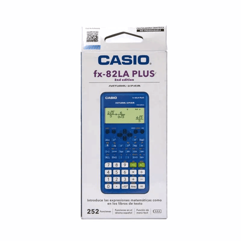 Calculadora Cientifica Casio 252 Funciones Fx-82LA PLUS-BU Azul - Olímpica