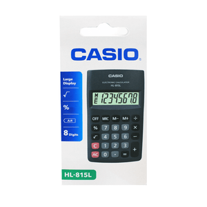 Calculadora Portable Casio 8 Digitos  HL-815L-BK Negra