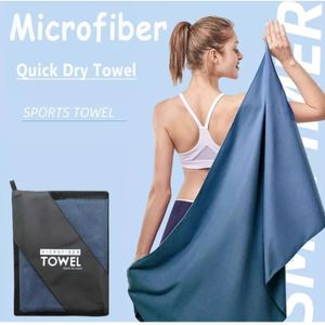 Toalla Microfibra Deportiva Set De 2 Azul (120x60 +80x30) ONE PIXEL