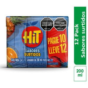 Jugo Hit Surtido 200 Ml X12 Unds Oferta