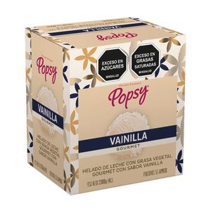 Helado Popsy Vainilla Gourmet 4 Lt