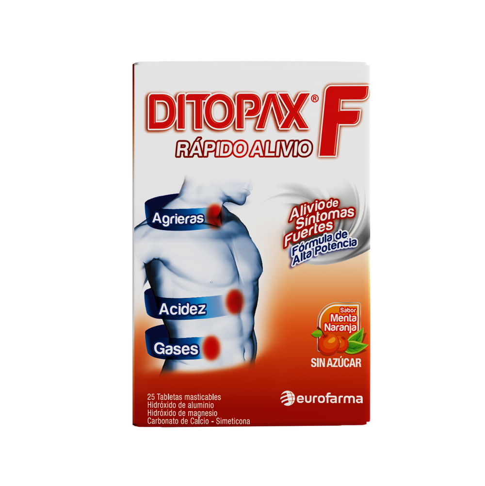 DITOPAX F MENTA-NARANJA BLISTER X 5 TABLETAS