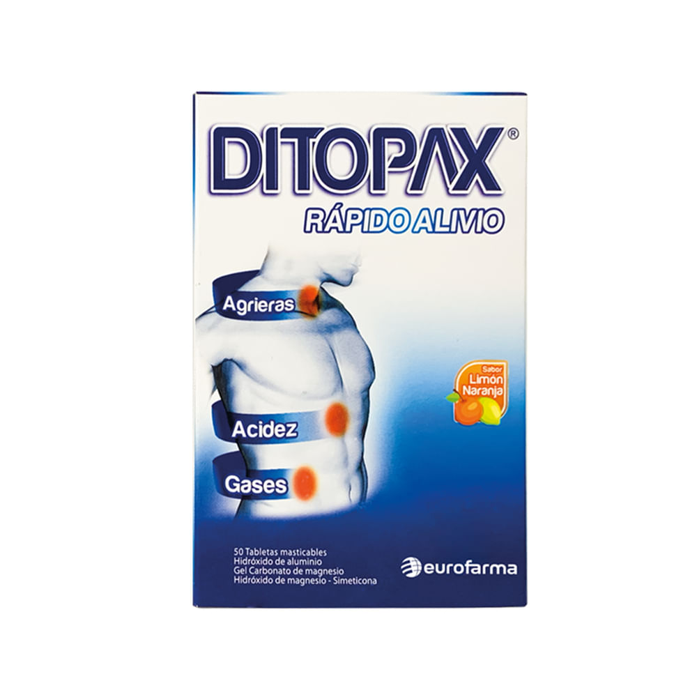DITOPAX LIMON/NARANJA BLISTER X 10 TABLETAS