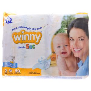 Pañal Winny Sec Etapa 2 X50 Unds + Gratis Toalla X10 Unds