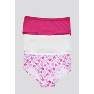 Cachetero Paq X3 Infantil Estampado/Blanco/Fucsia FI 79154