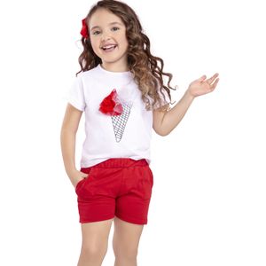 Conjunto Infantil Femenino Rojo Mp 89767