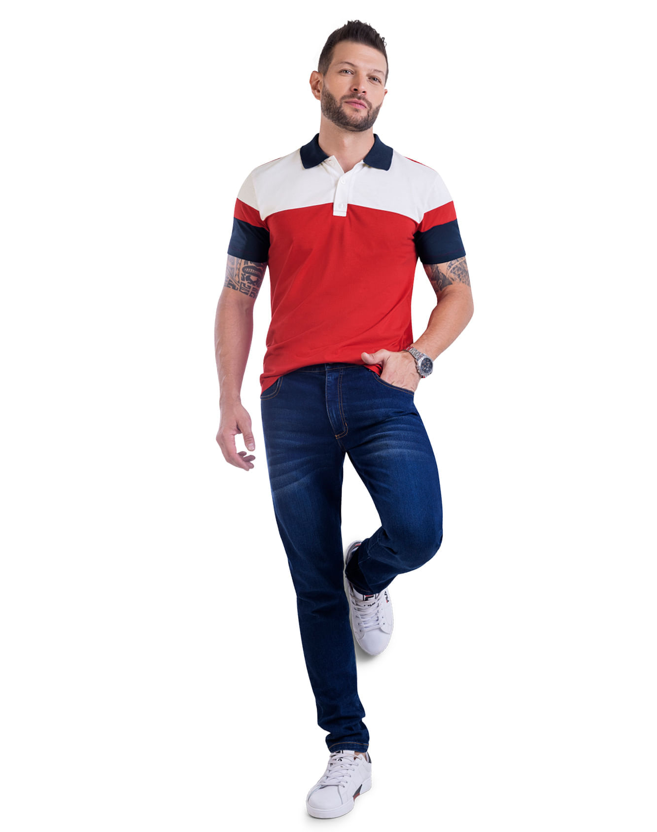 Aprovecha: Camiseta Polo Hombre Rojo Clásica y Elegante Olímpica