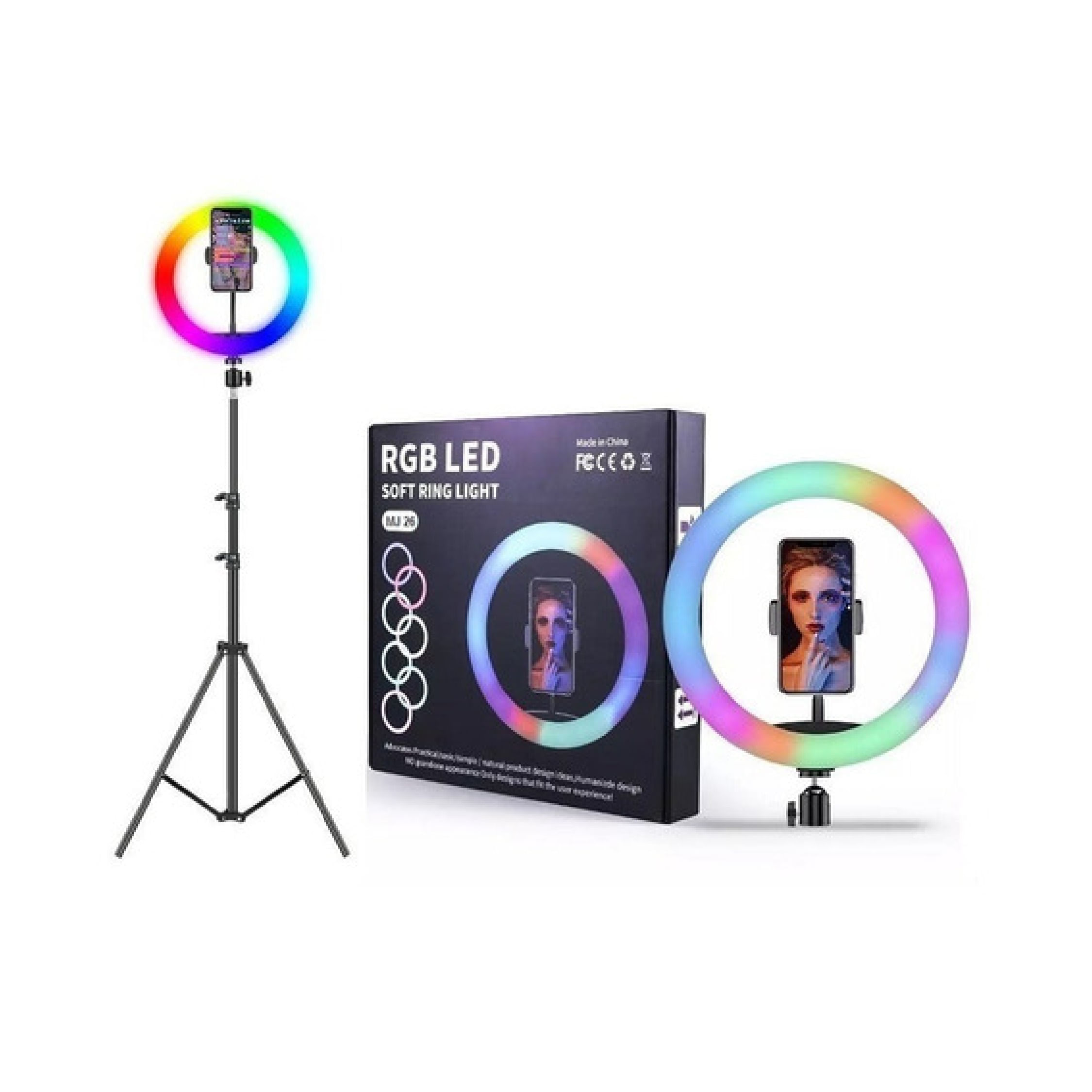 Aro Luz Rgb 26 Cm Led Con Trípode Profesional - Olímpica